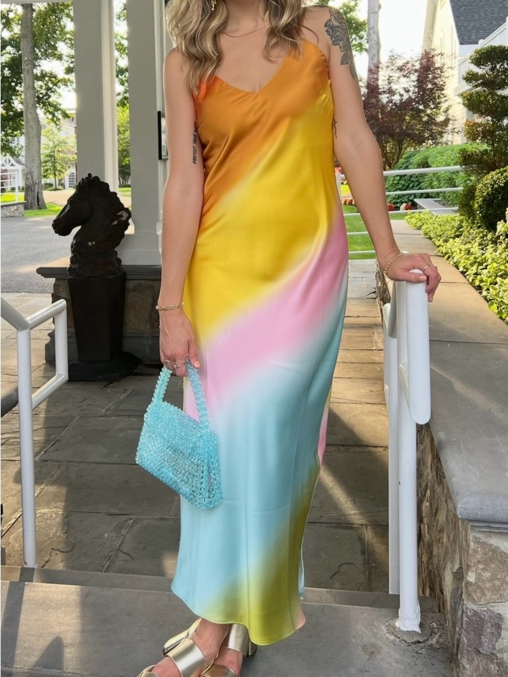 Never Fully Dressed Ombre Leo Maxi Slip Dress